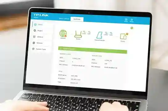 TP-Link extender setup using web GUI